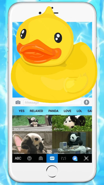 Funny Yellow Duck Pool Keyboard Theme - عکس برنامه موبایلی اندروید