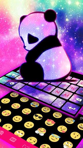 Galaxy Baby Panda Keyboard Theme - Image screenshot of android app