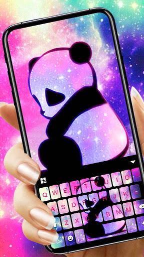 Galaxy Baby Panda Keyboard Theme - Image screenshot of android app