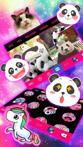 Galaxy Baby Panda Keyboard Theme - Image screenshot of android app