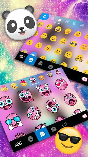Galaxy Cute Panda Keyboard Theme - عکس برنامه موبایلی اندروید