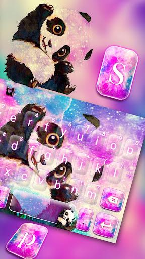 Galaxy Cute Panda Keyboard Theme - Image screenshot of android app