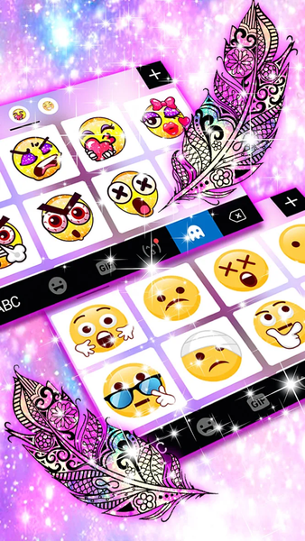 Galaxy Feather New Keyboard Ba - Image screenshot of android app