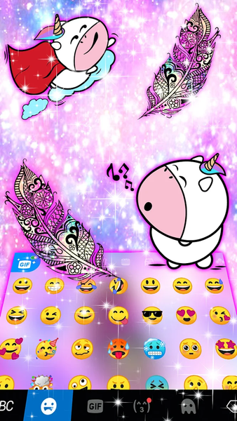 Galaxy Feather New Keyboard Ba - Image screenshot of android app