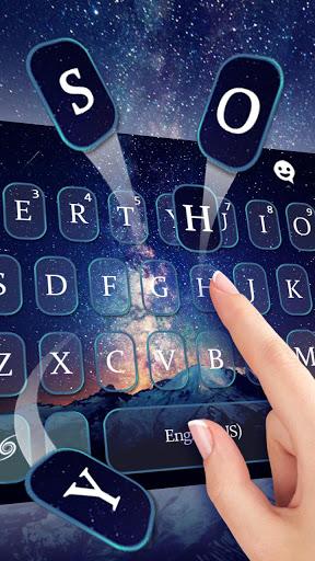 Galaxy Mountains Keyboard Theme - عکس برنامه موبایلی اندروید