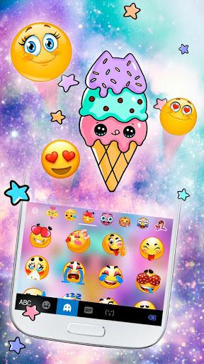 Galaxy Tasty Ice Cream Keyboard Theme - عکس برنامه موبایلی اندروید