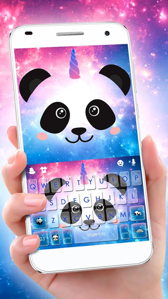 Galaxy Unicorn Panda Keyboard Theme - عکس برنامه موبایلی اندروید