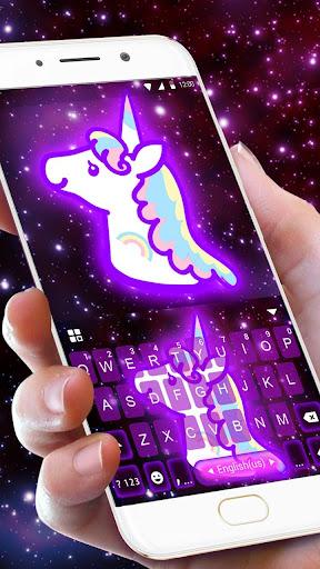 Galaxy Unicorn Keyboard Theme - Image screenshot of android app