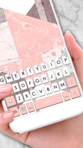 Geometric Coral Pink Keyboard Theme - عکس برنامه موبایلی اندروید