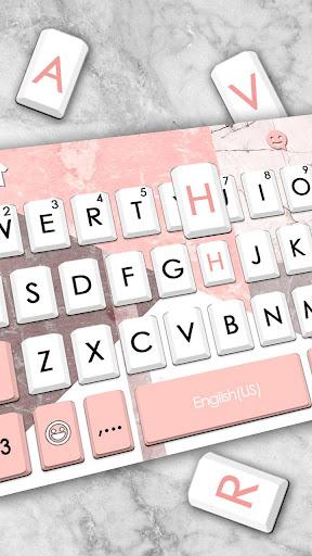 Geometric Coral Pink Keyboard Theme - عکس برنامه موبایلی اندروید