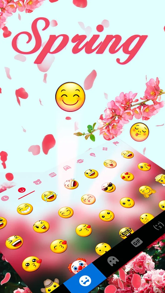 Girly Garden Flowers Keyboard Theme - عکس برنامه موبایلی اندروید