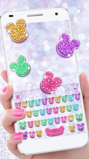 Girly Glitter Minny Keyboard T - عکس برنامه موبایلی اندروید