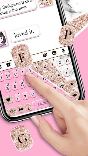 Girly Pink Glitter Theme - Image screenshot of android app