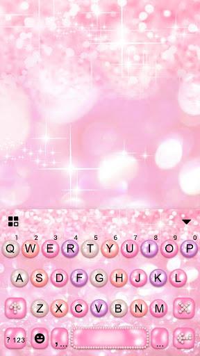 Girly Pink Pearl Keyboard Theme - عکس برنامه موبایلی اندروید