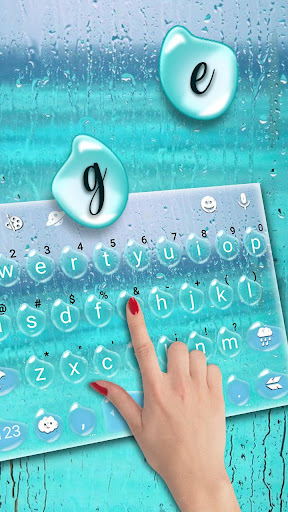 glass water keyboard theme