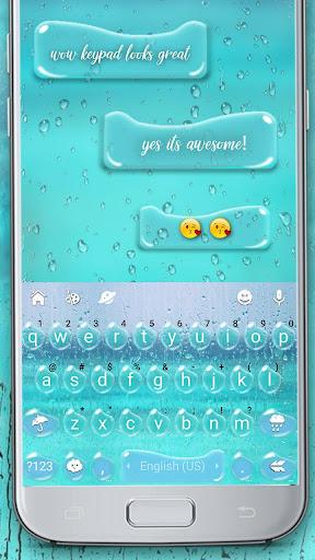 Glass Water Keyboard Theme - عکس برنامه موبایلی اندروید