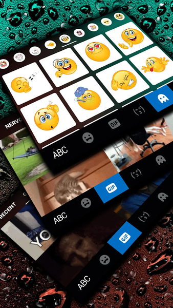 Glass Water Drops Keyboard Bac - Image screenshot of android app