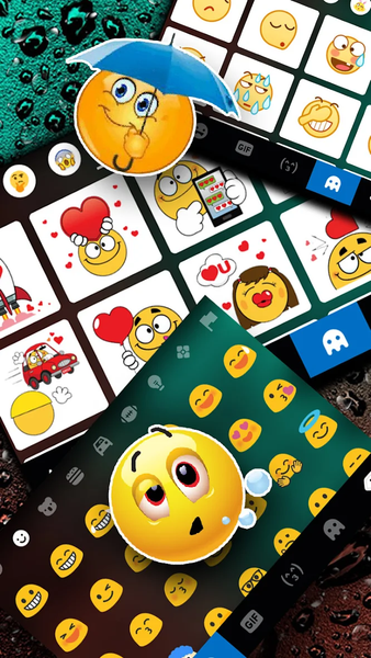 Glass Water Drops Keyboard Bac - Image screenshot of android app