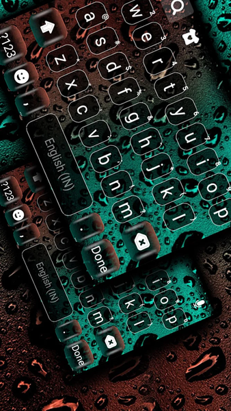 Glass Water Drops Keyboard Bac - Image screenshot of android app