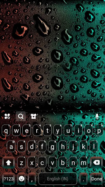 Glass Water Drops Keyboard Bac - Image screenshot of android app