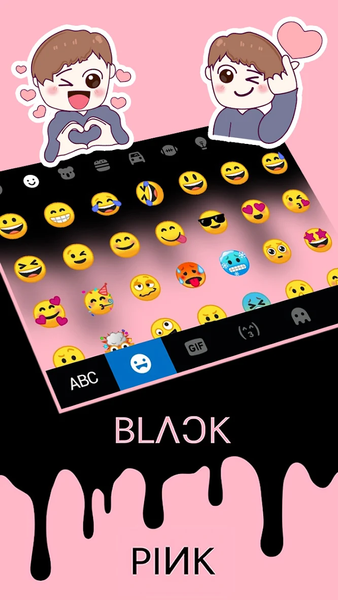 Glitter Black Pink Keyboard Ba - عکس برنامه موبایلی اندروید