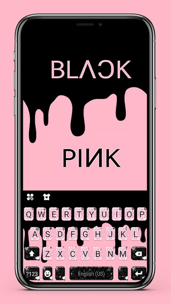 Glitter Black Pink Keyboard Ba - عکس برنامه موبایلی اندروید