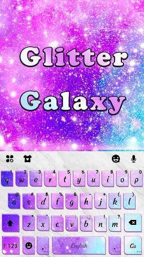 Glitter Galaxy Sky Keyboard Theme - Image screenshot of android app
