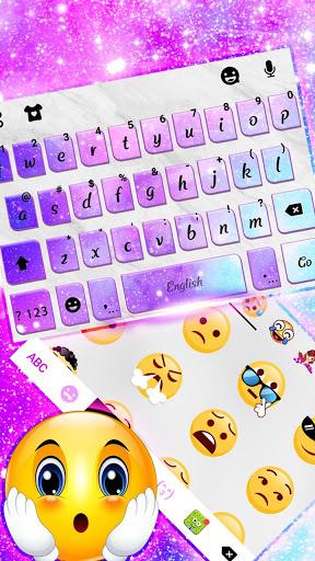 Glitter Galaxy Sky Keyboard Theme - Image screenshot of android app
