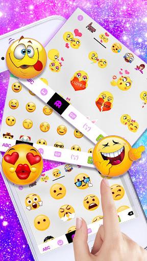 Glitter Galaxy Sky Keyboard Theme - Image screenshot of android app