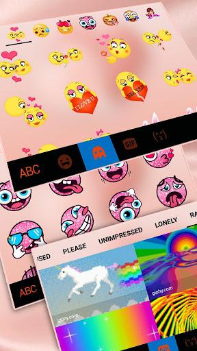 Glitter Rose Gold Hearts Keyboard Theme - عکس برنامه موبایلی اندروید