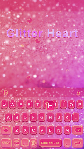Glitter Heart Emoji Keyboard - عکس برنامه موبایلی اندروید