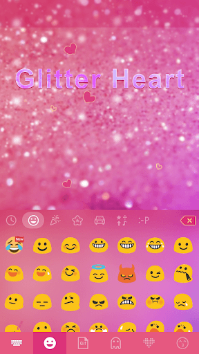 Glitter Heart Emoji Keyboard - Image screenshot of android app