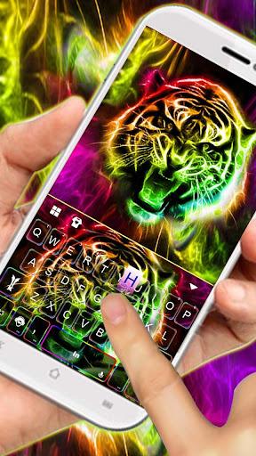 Neon Tiger Keyboard Theme - عکس برنامه موبایلی اندروید