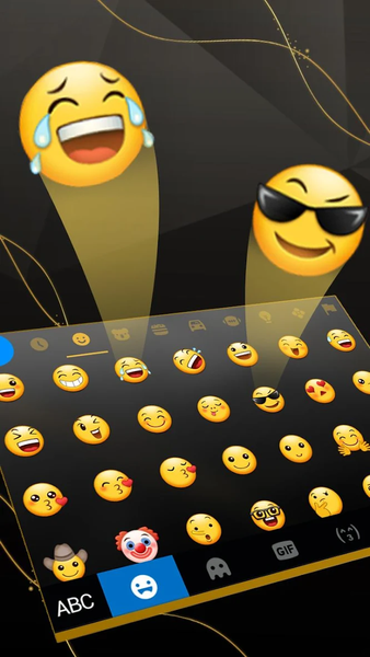 Gold Black Luxury Keyboard Theme - عکس برنامه موبایلی اندروید