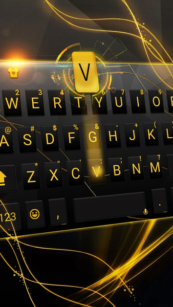 Gold Black Luxury Keyboard Theme - Image screenshot of android app