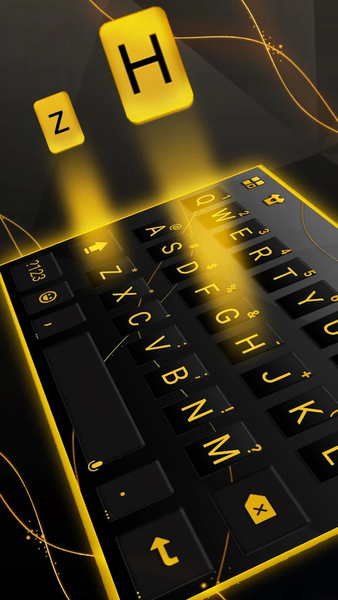 Gold Black Luxury Keyboard Theme - Image screenshot of android app