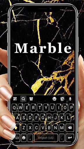 Gold Black Marble Keyboard Theme - Image screenshot of android app