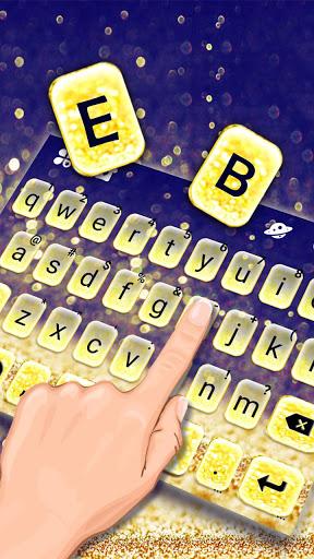 Gold Glitter Gradient Keyboard Theme - Image screenshot of android app
