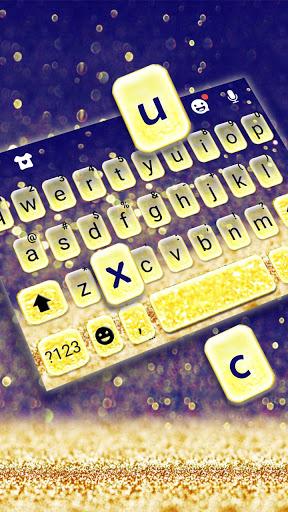Gold Glitter Gradient Keyboard Theme - Image screenshot of android app