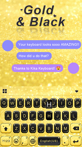 Gold & Black Keyboard Theme - عکس برنامه موبایلی اندروید