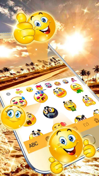 Golden Sunset Keyboard Theme - عکس برنامه موبایلی اندروید