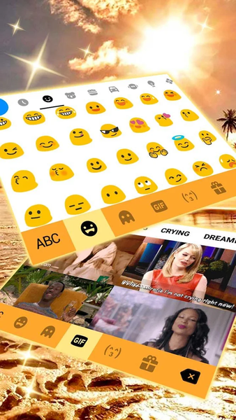 Golden Sunset Keyboard Theme - عکس برنامه موبایلی اندروید