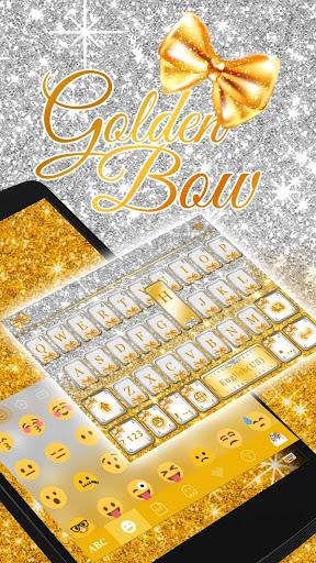 Golden Bow Keyboard Theme - Image screenshot of android app