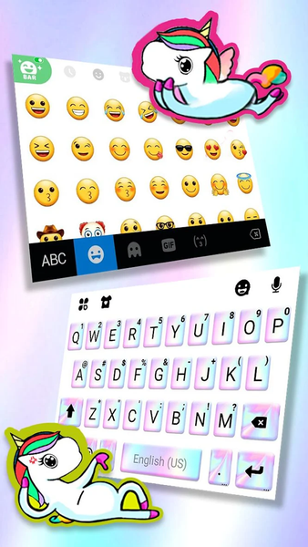 Gradient Laser Keyboard Theme - عکس برنامه موبایلی اندروید