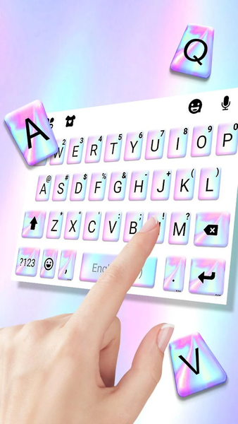 Gradient Laser Keyboard Theme - عکس برنامه موبایلی اندروید