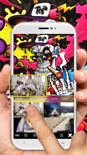 Graffiti Smoke Skull Keyboard Theme - عکس برنامه موبایلی اندروید