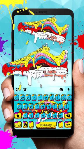 Graffiti Sneaker Lover Keyboard Theme - Image screenshot of android app