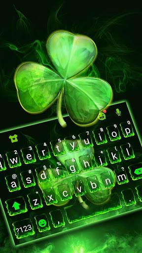 Green Clover Keyboard Theme - Image screenshot of android app