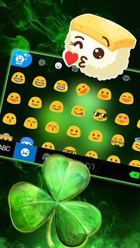Green Clover Keyboard Theme - Image screenshot of android app