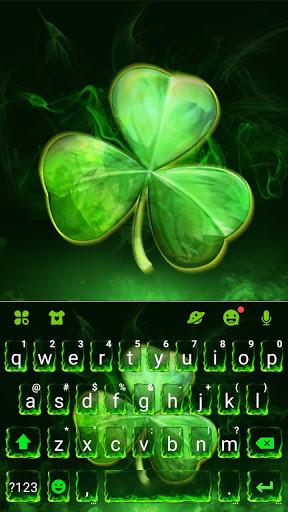Green Clover Keyboard Theme - Image screenshot of android app